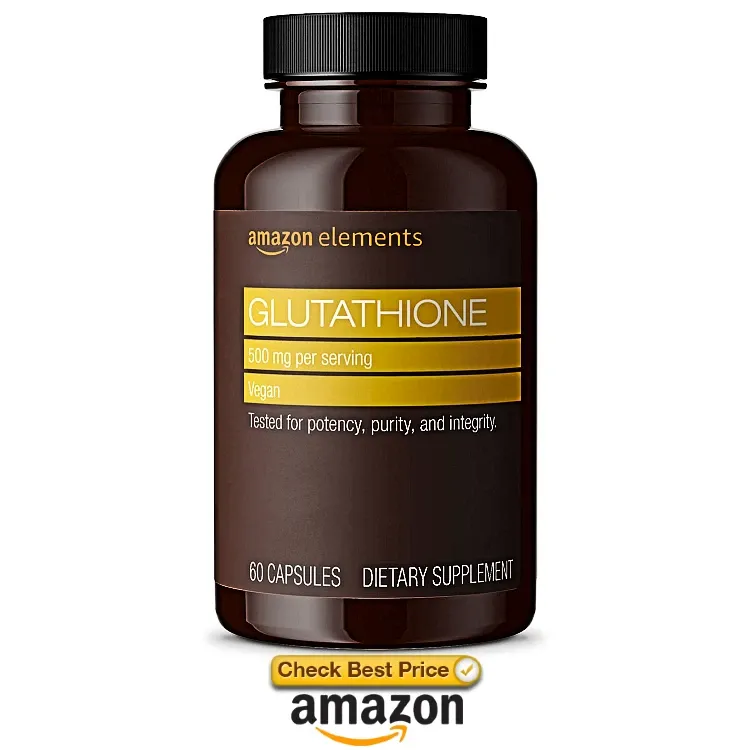 Amazon Elements Glutathione, 500mg, 60 Capsules