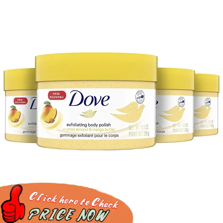Dove Exfoliating Body Polish Exfoliating Scrub for Dry Skin Crushed Almond and Mango Butter