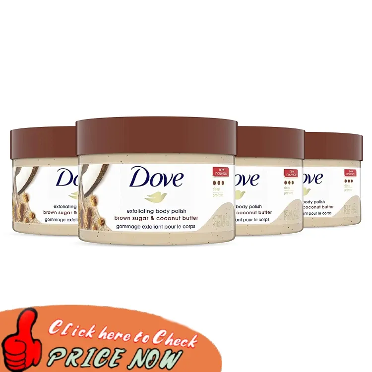 Dove Scrub For Silky Smooth Body Polish Exfoliating Scrub Brown Sugar & Coconut Butter