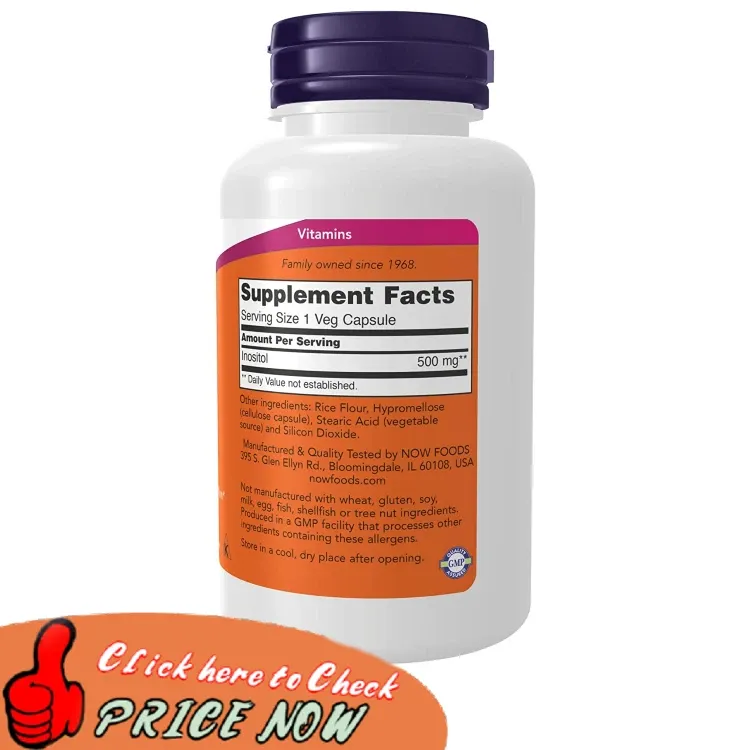 NOW Supplements, Inositol 500 mg Supplement Facts