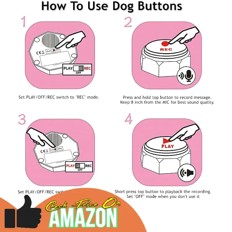 How to use RIBOSY dog talking buttons?