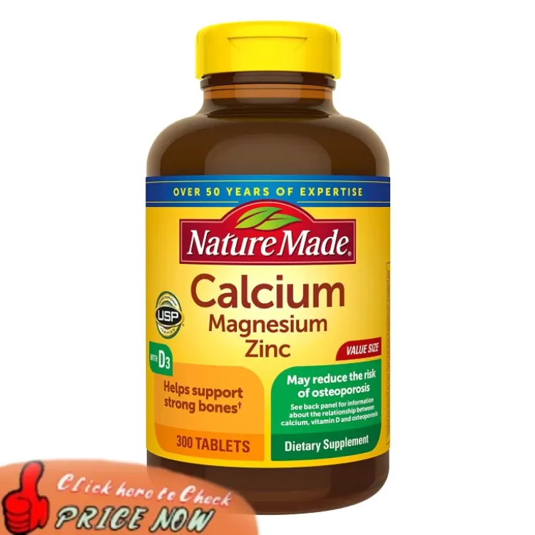 Nature Made Calcium Magnesium Zinc with Vitamin D3
