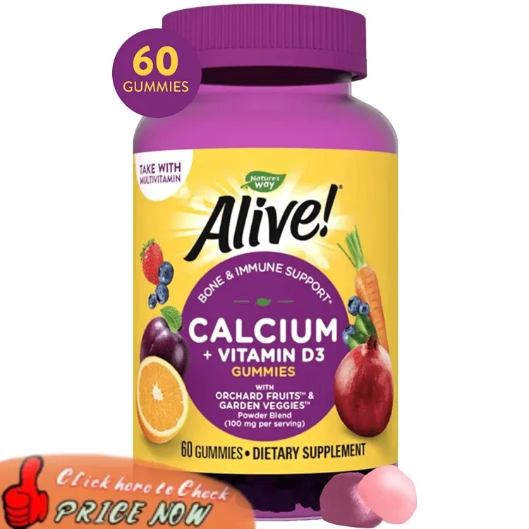 Nature's Way Alive! Premium Calcium + D3 Gummies